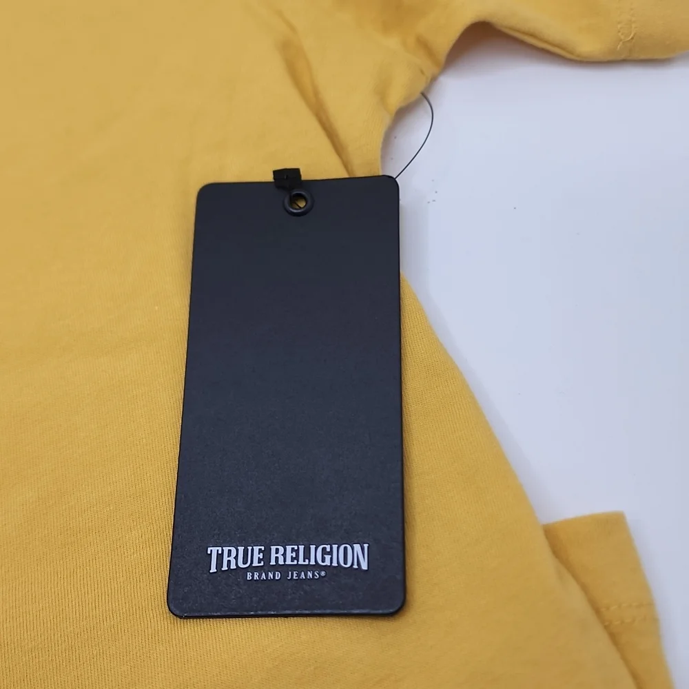 TRUE RELIGION YELLOW/MUSTARD COLOR TEE SHIRT